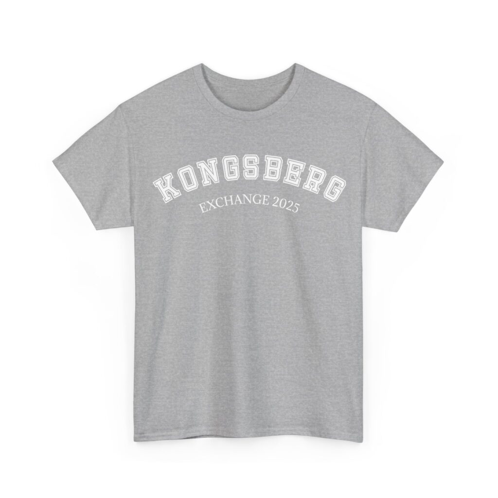 kongsberg exchange t shirt light text unisex fit