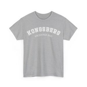 kongsberg exchange t shirt light text unisex fit
