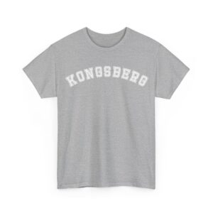 kongsberg t shirt light text unisex fit