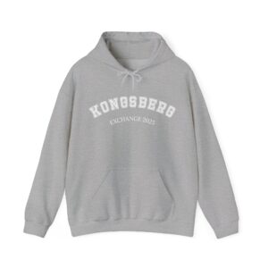 kongsberg exchange hoodie light text – unisex fit